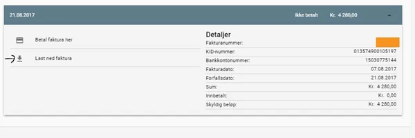 Laste ned faktura betale2